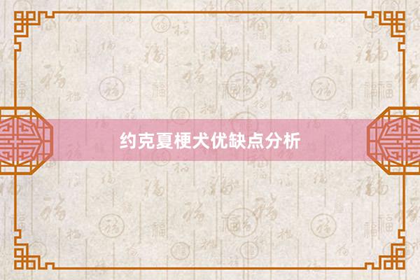 约克夏梗犬优缺点分析